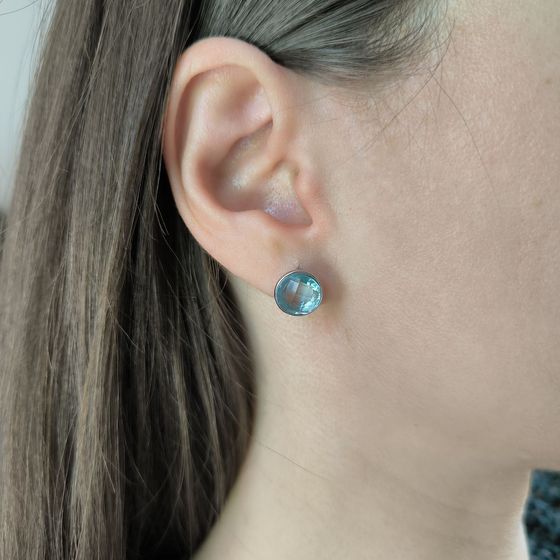 Серебряные серьги с фианитами