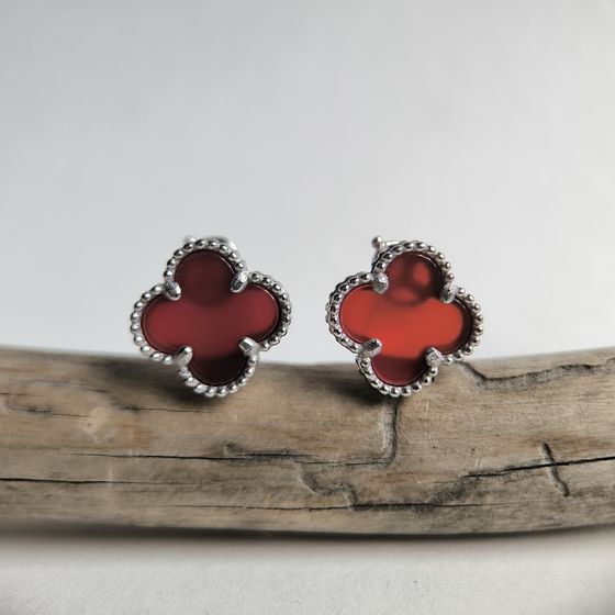 Серебряные серьги с агатом