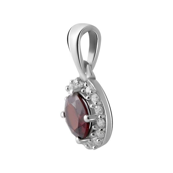 Серебряная подвеска с гранатом 0.827ct