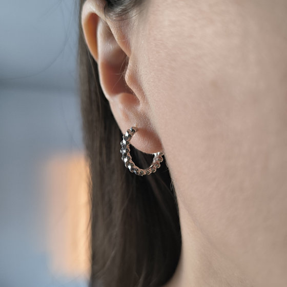 Серебряные серьги без камней