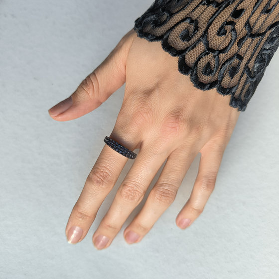 Серебряное кольцо с фианитами