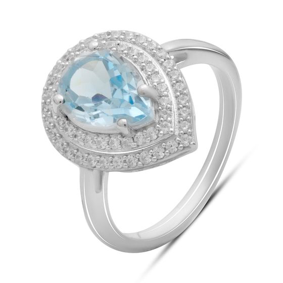 Серебряное кольцо с топазом 2.88ct