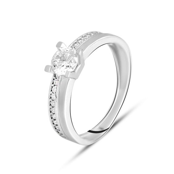 Золотое кольцо с фианитами 0.28ct
