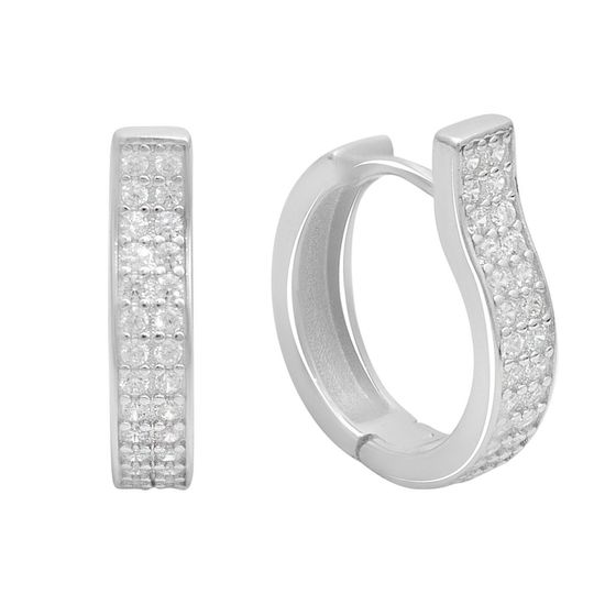 Серебряные серьги с фианитами