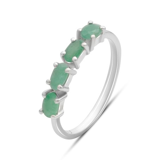 Серебряное кольцо с изумрудом 0.831ct