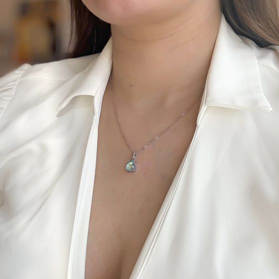 Серебряная подвеска с мистик топазом 2.517ct