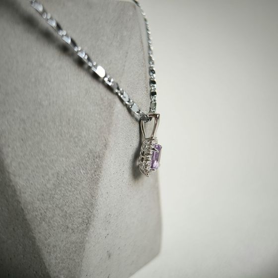 Серебряная подвеска с аметистом 0.821ct