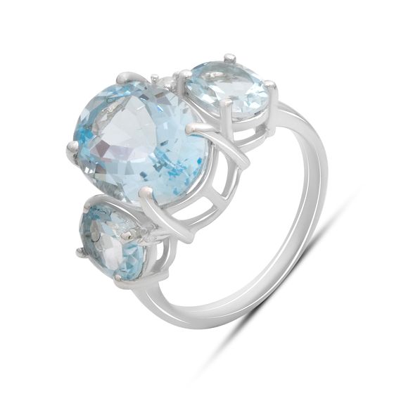 Серебряное кольцо с топазом 9.536ct