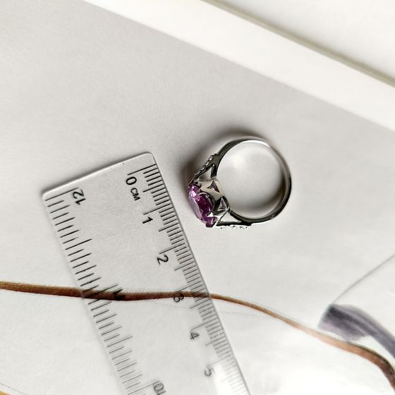 Серебряное кольцо с александритом 4.87ct