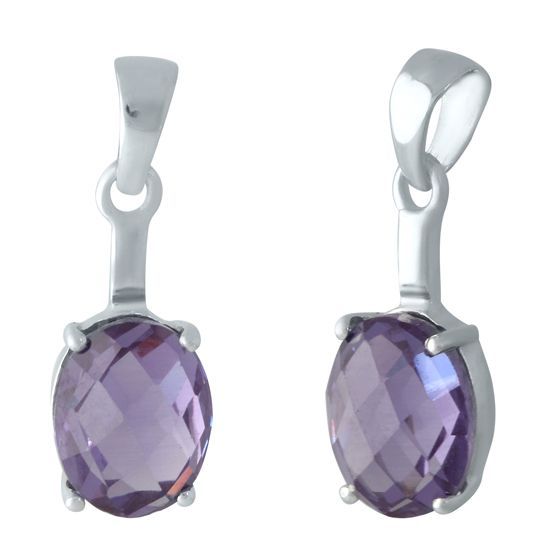 Серебряная подвеска с александритом