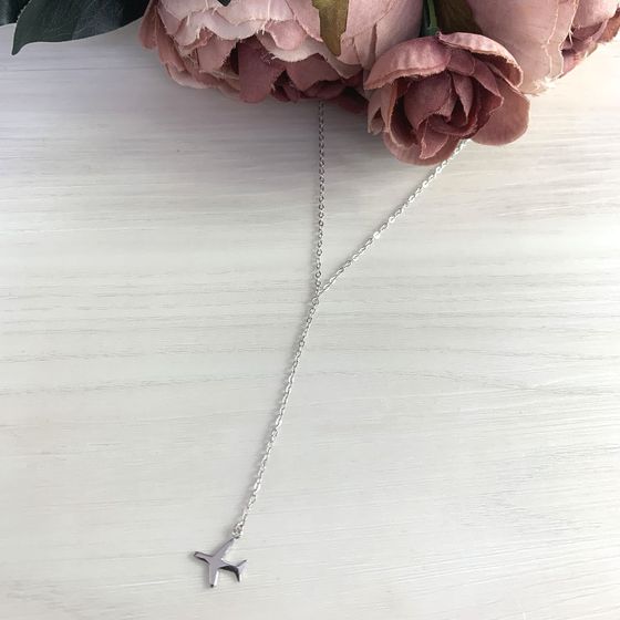 Серебряное колье без камней