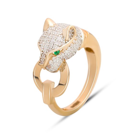 Золотое кольцо с фианитами 0.4ct