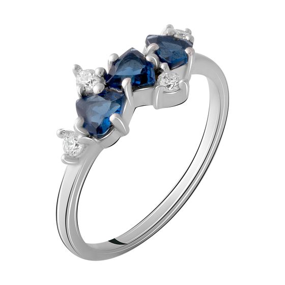 Серебряное кольцо с сапфиром nano 0.71ct