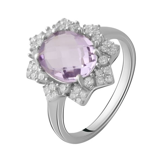 Серебряное кольцо с аметистом 2.998ct