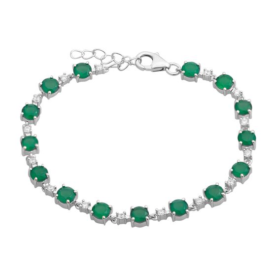 Серебряный браслет с агатом 7.518ct