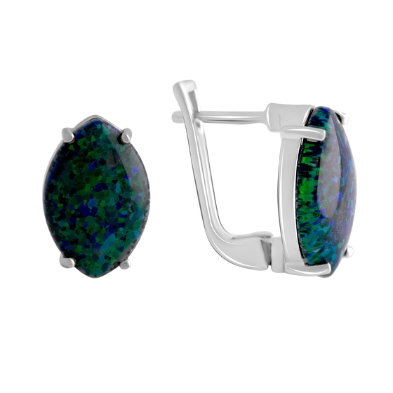 Серебряные серьги с опалом 4.417ct