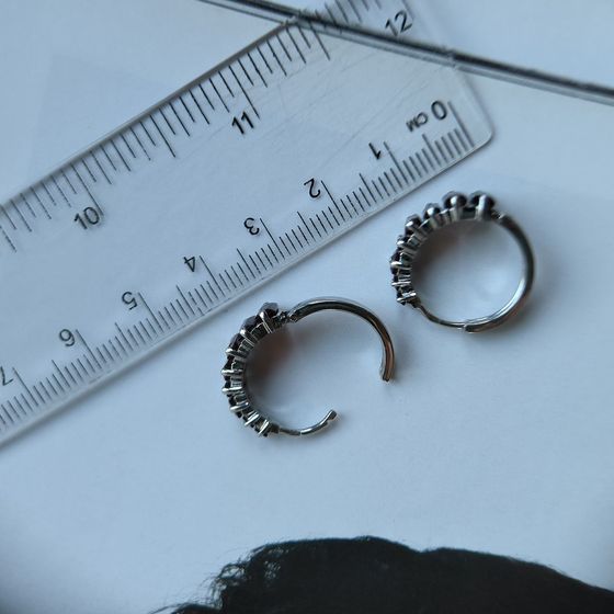 Серебряные серьги с гранатом 4.56ct