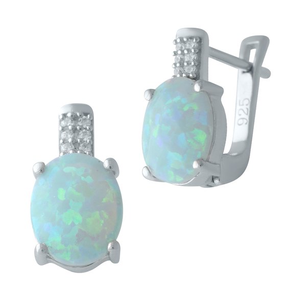 Серебряные серьги с опалом