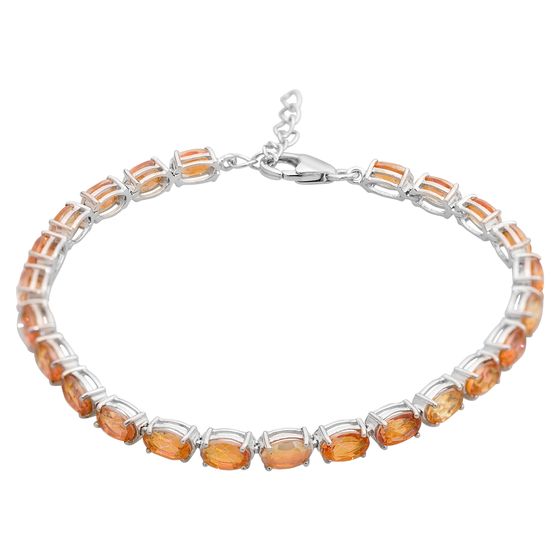 Серебряный браслет с золотим кварцем
