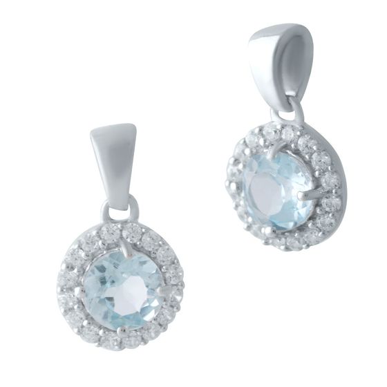 Серебряная подвеска с топазом 0.847ct