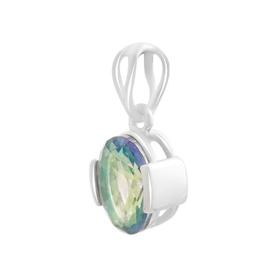Серебряная подвеска с мистик топазом 0.933ct