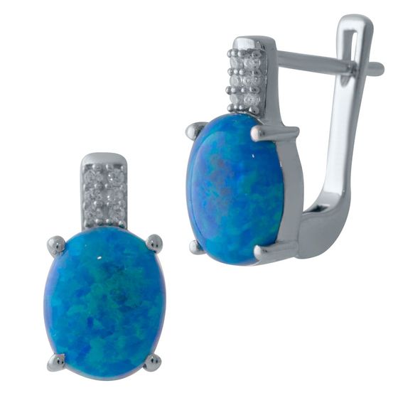 Серебряные серьги с опалом