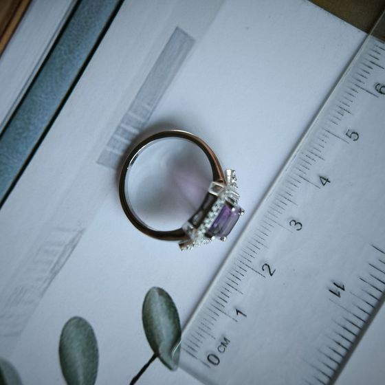 Серебряное кольцо с аметистом