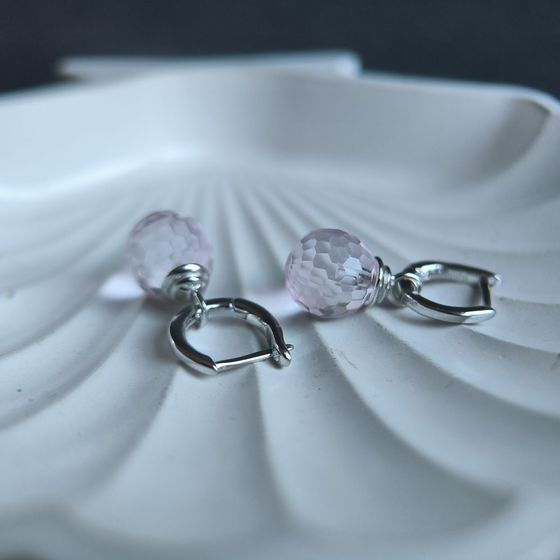 Серебряные серьги с фианитами