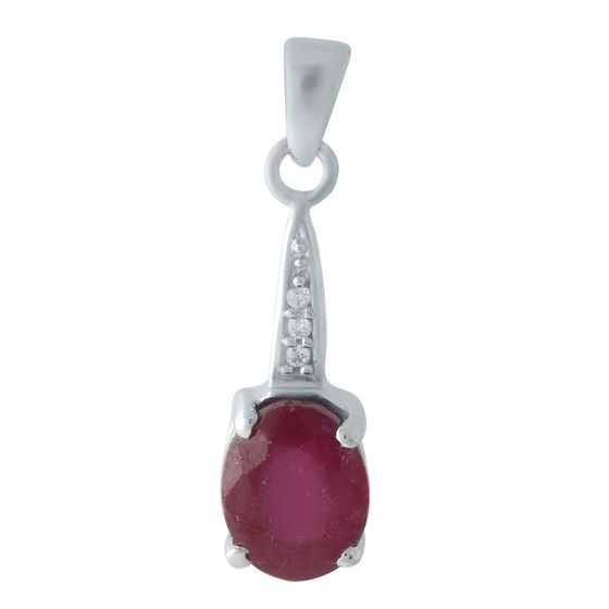 Серебряная подвеска с рубином 1.675ct