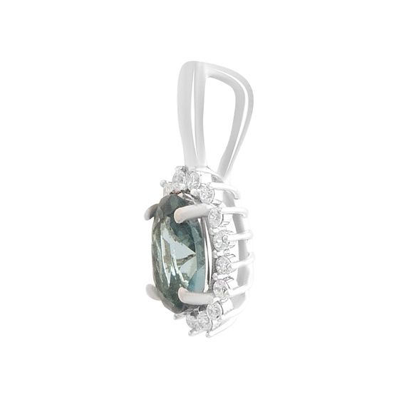 Серебряная подвеска с топазом Лондон Блю 0.746ct