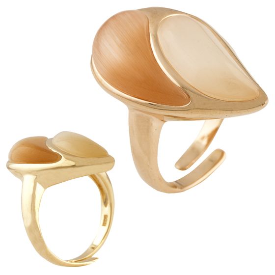 Серебряное кольцо с кошачим глазом