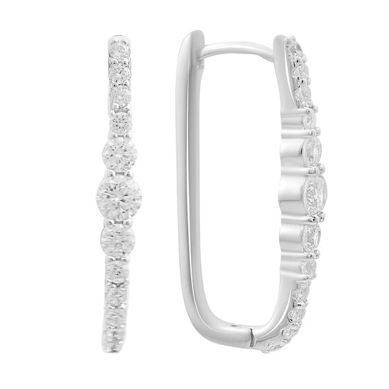 Серебряные серьги с фианитами