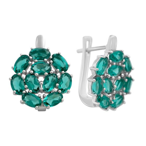 Серебряные серьги с аквамарином nano 4.298ct