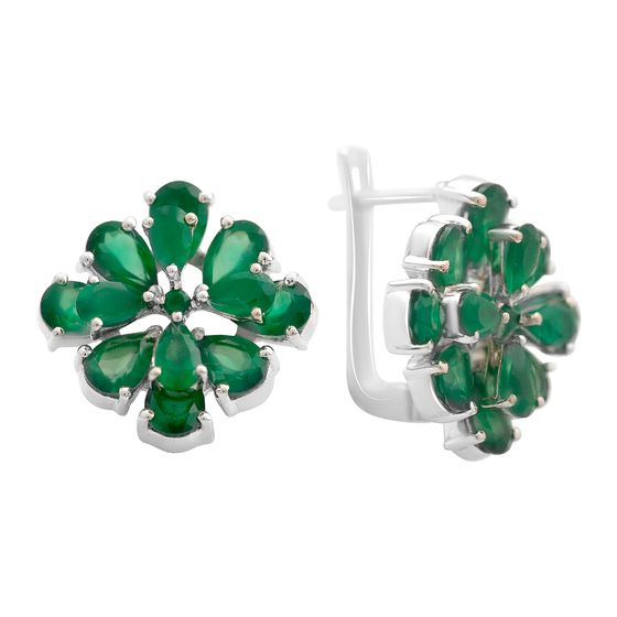 Серебряные серьги с агатом 7.535ct