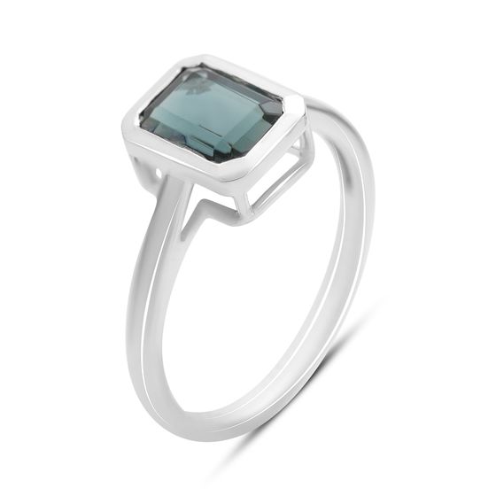 Серебряное кольцо с топазом Лондон Блю 1.4ct