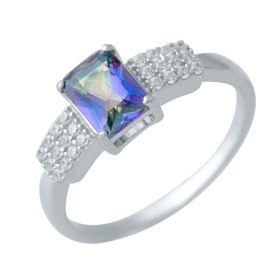 Серебряное кольцо с мистик топазом 0.738ct
