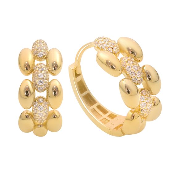 Золотые серьги с фианитами 0.78ct