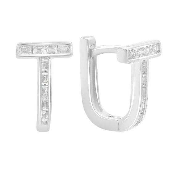 Серебряные серьги с фианитами