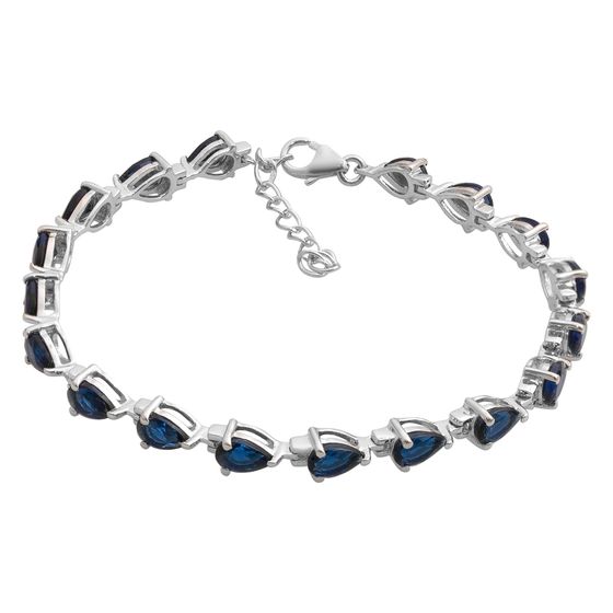 Серебряный браслет с сапфиром nano 5.558ct