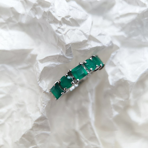 Серебряное кольцо с агатом 1.557ct