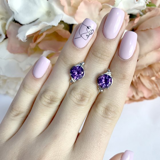 Серебряные серьги с александритом 4.213ct