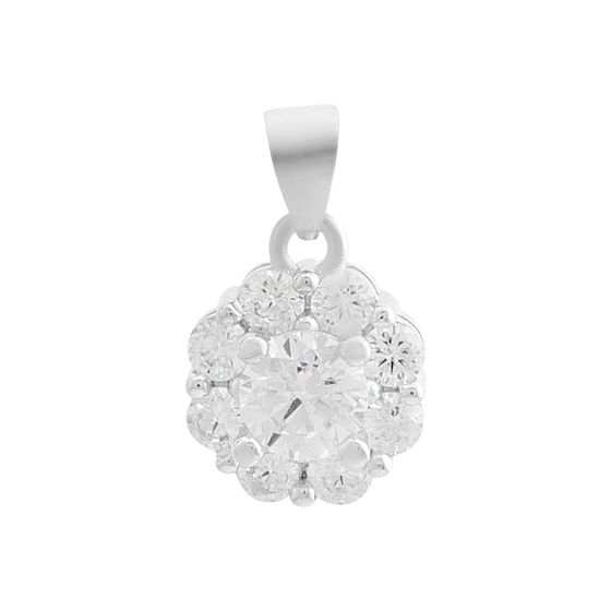 Серебряная подвеска с фианитами