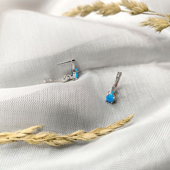 Серебряные серьги с опалом 0.605ct