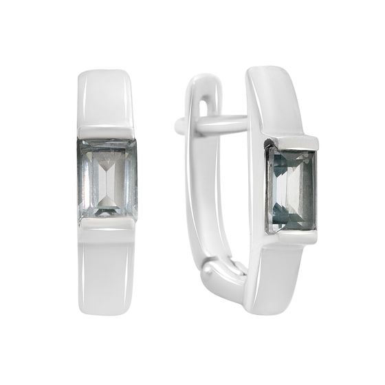 Серебряные серьги с топазом 1.512ct