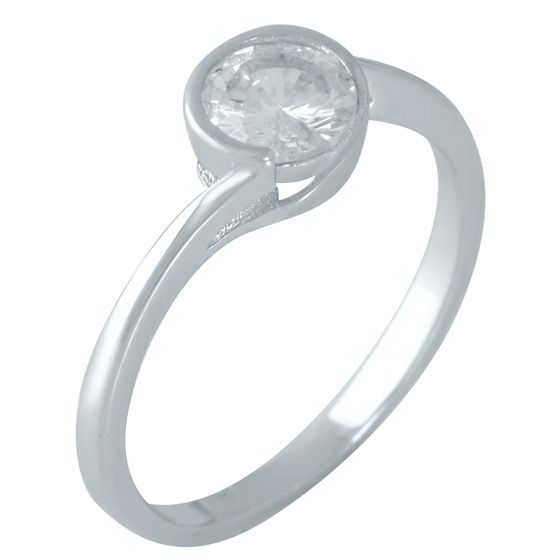 Серебряное кольцо с фианитами