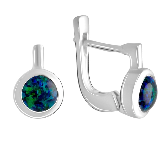 Серебряные серьги с опалом 0.65ct