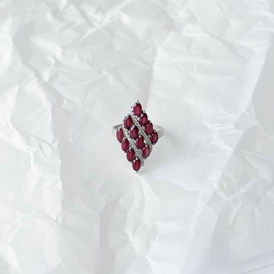 Серебряное кольцо с рубином 4.745ct