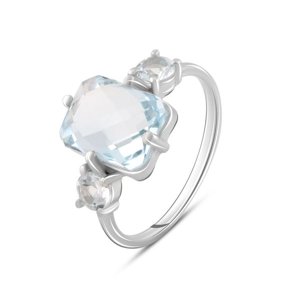 Серебряное кольцо с топазом 4.3ct