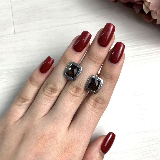 Серебряные серьги с раухтопазом (димчатым кварцем) 5.092ct