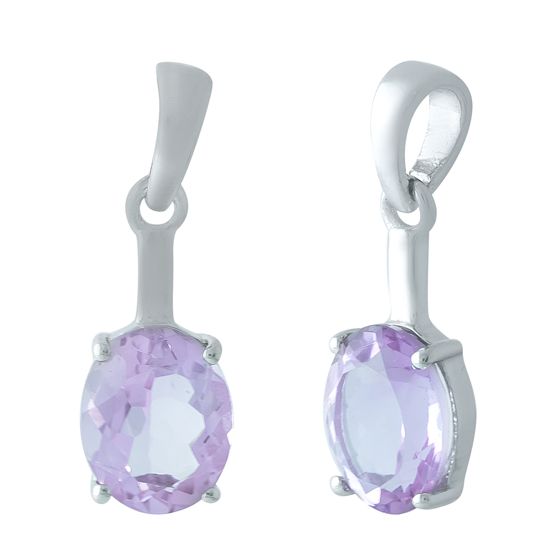 Серебряная подвеска с аметистом 2.258ct